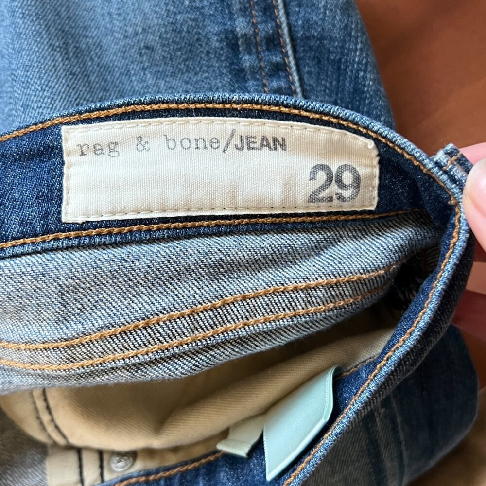 rag & bone Blue Boyfriend Jeans - Picture 10 of 11